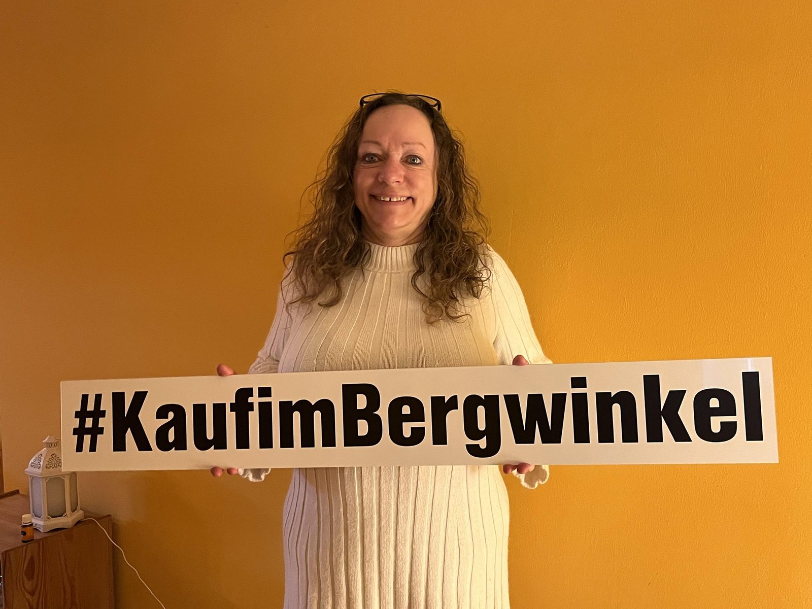 Biggis Herzwerkstatt mit dem Schild #KaufimBergwinkel